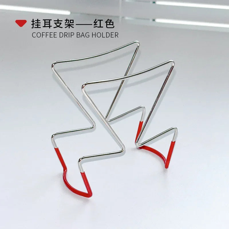 Cafe Drip Bag Coffee Holder,Stainless Steel Coffee Filter Holder,Outdoor Japanese Style Hanging Ear Coffee Holder,Portable Stand