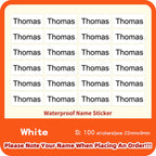 114 Waterproof Personalized White Label Custom Name Sticker Kindergarten Tag Children School Stationery Daily Necessities Labels