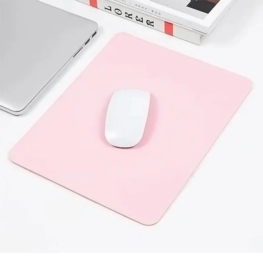 Small Size Office Home Mouse Pad PU Non-Slip Gaming Desktop Mouse Pad Waterproof Anti-Scratch Easy To Clean Mat For PC Laptop
