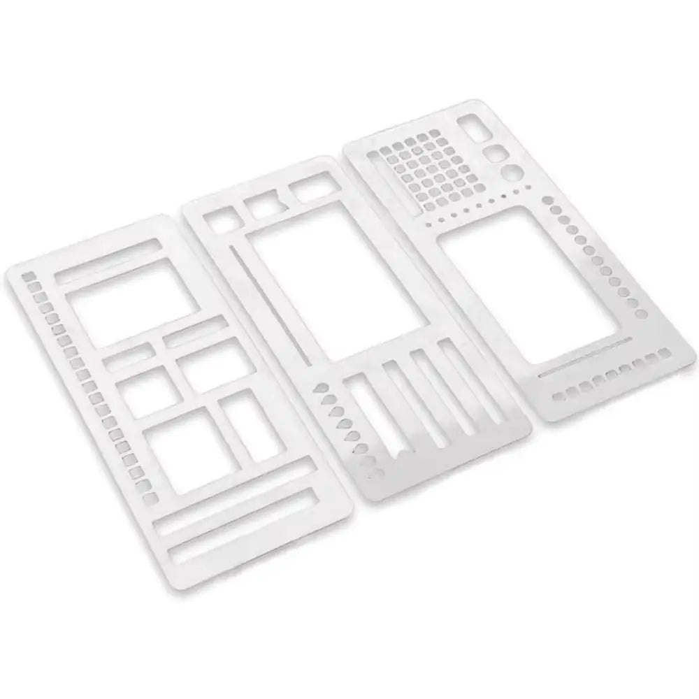 Dot Grid Flexible Record Template Multifunctional Checklists Boxes Lines Handmade Template Ruler Educational Stencils