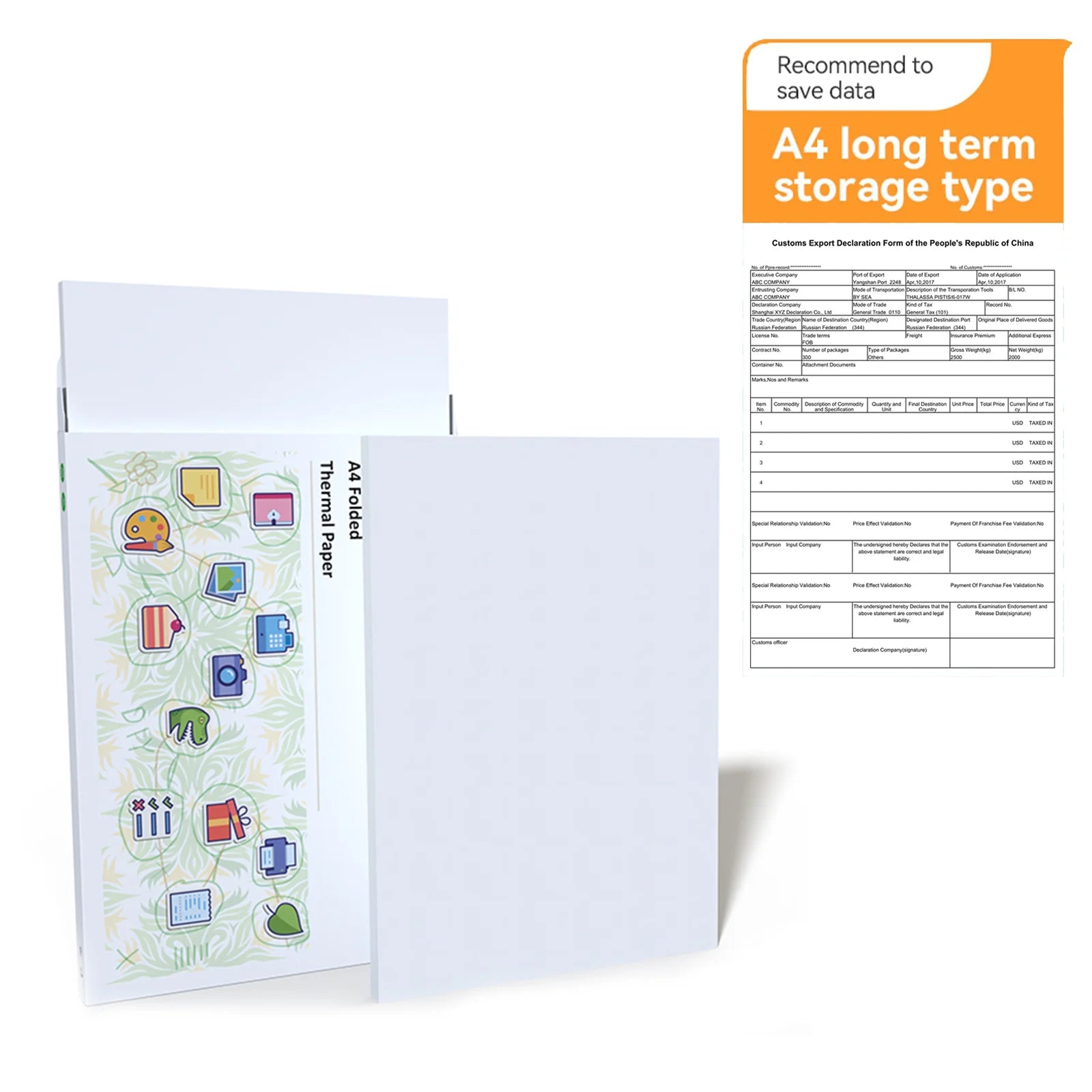 A4 Thermal Paper Printer Paper for A4 Portable Printer,For M08F-Letter, M08F M832,M833, M834,M835, 8.27"×11.69” Size, 100 sheets