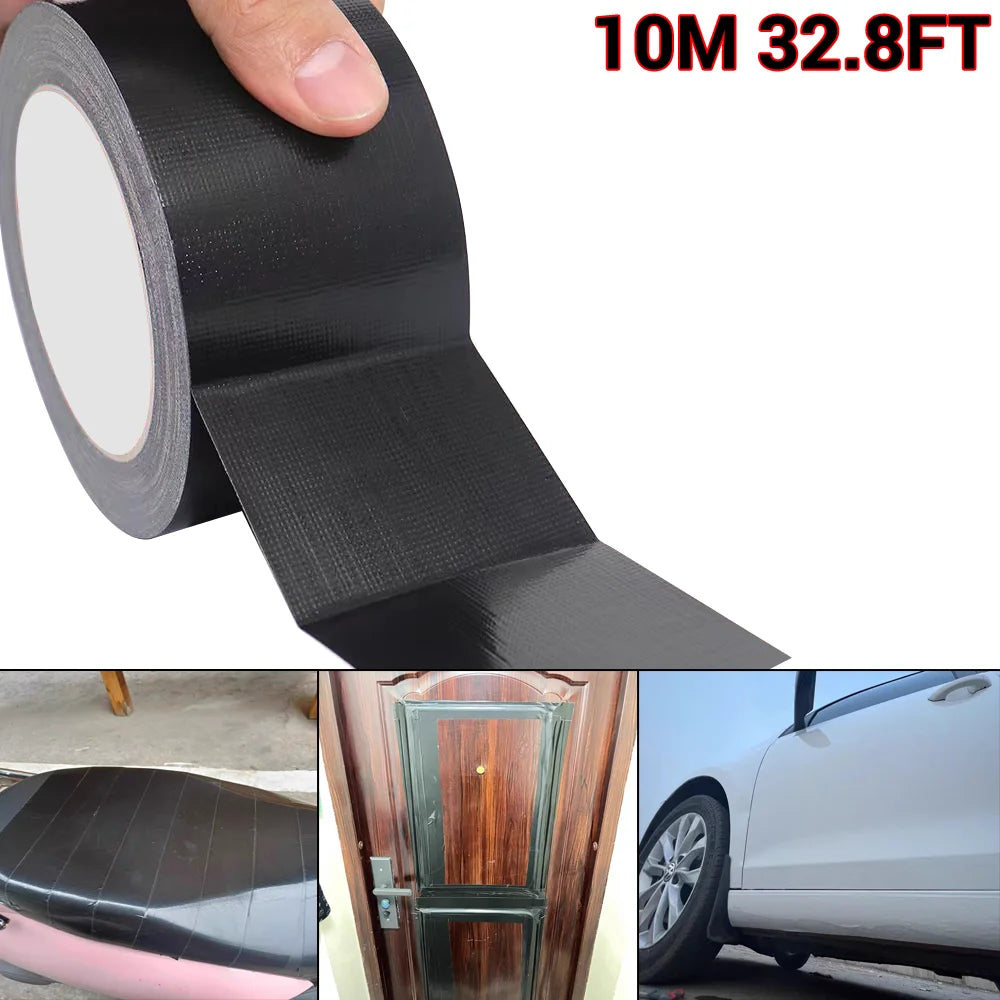 Black Super Adhesive Fabric Duct Tape Electric bicycle seat repair tarpaulin repair Black Cloth-based Adhesive Tape Packing tape