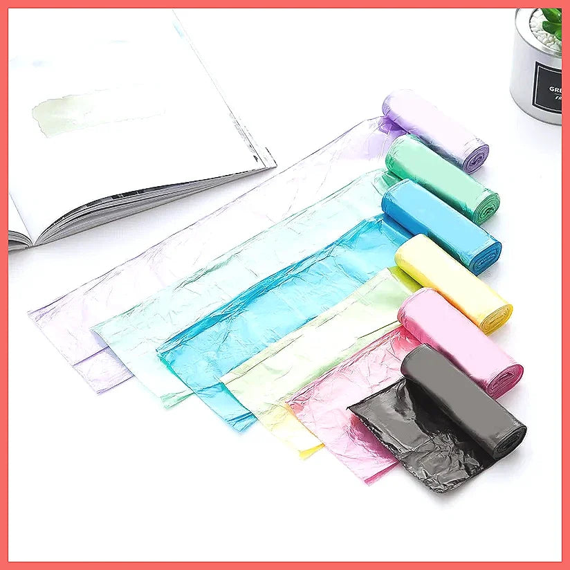 5 Rolls 100Pcs Household Disposable Trash Bags Kitchen Garbage Pouch Cleaning Waste Plastic Bag Storage Strong