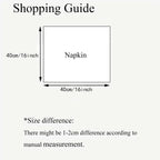 Set Of 6 40x40cm Table Cloth Napkins Durable Polyester Thicken Placemat Reusable for Kitchen Dining  Wedding Decoration