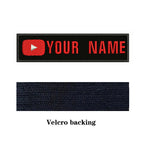 YouTube Logo 10X2.5cm Embroidery Custom Name Text Patch Stripes Badge Iron On Or  Patches