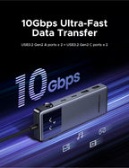 UGREEN Uno USB C HUB 6-in-1 4K60Hz PD100W 10Gbps USB3.2 Splitter Adapter for Laptop Macbook Pro Air USB Expander Docking Station