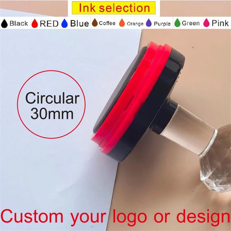Personalized Logo and Text Self Inking Stamp Custom Your Own Design Company Logo Customized Photosensitive Seal Ink Stamp