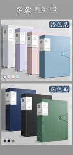 100 Pages A4 Thickened Folder Information Book Large Capacity Diy File Folder Multifunctional Document Organizer Desktop Storage