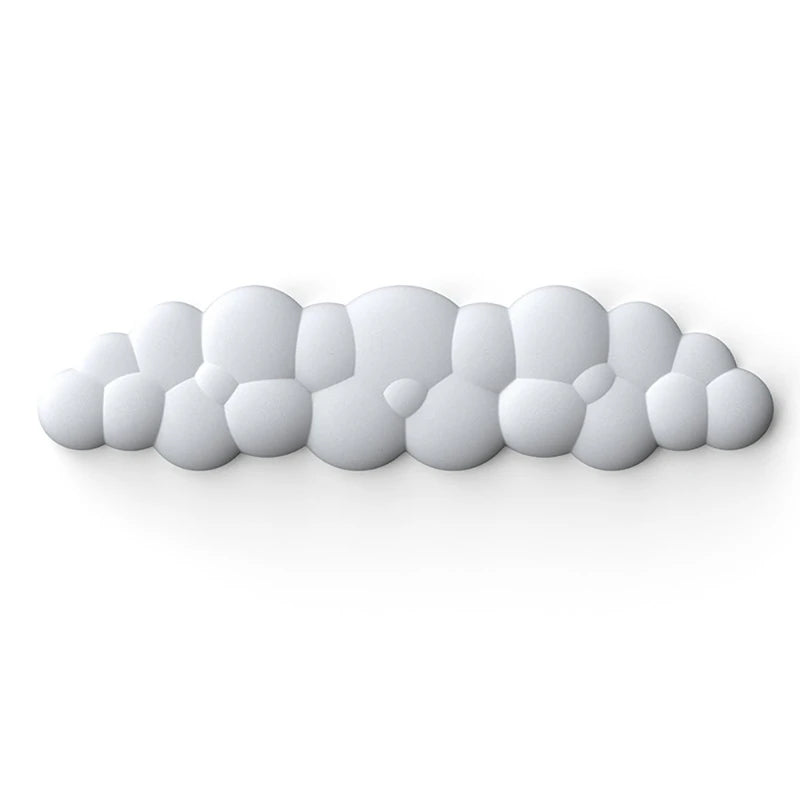 Cloud Shape Wrist Rest Pad Soft  PU Material Anti-Slip Rubber Base Memory Foam for 100 Keys 87 Keys 68keys Keyboard Mousepad