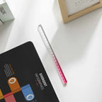 Transparent Straight Ruler High Quality 20CM Acrylic Scale Ruler Gradient Color Quadrangular Ruler Creative Stationery