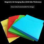 Magnetic Hanging Wall File Organizer, Strong Magnet Mail Paper Document Folder Holder and Magazine Rack for Office Home School