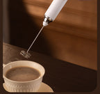 Electric egg beater, milk frother, coffee frother, handheld cordless whipper for egg whites, cream, and cakes, smart mixer.