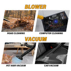 HILDA 18V Electric Air Blower 2IN 1Vacuum Cleaner Dust Computer Collector Cordless Handheld Power Tools For Makita No Battery