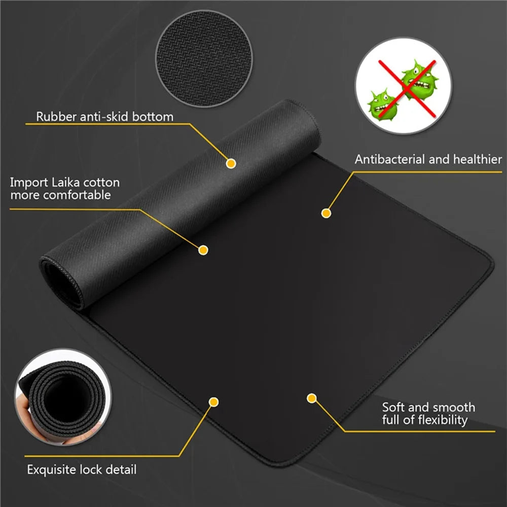 Black Cat Clouds Fast Delivery Keyboard pad lock-edge Extended Mousepad kawaii Pink Purple Office desktop protection pad XXL rug