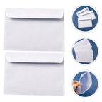 100Pcs White Confidential Envelopes Security Print Long-Lasting Paper Versatile Use Business Legal Letters Cash Storage Secure