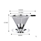 Reusable Coffee Filter Holder Versatile Double Layer Stainless Steel Coffee Tea Strainer Coffee Accessories Coffee Making Tool
