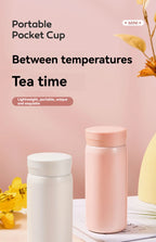 200ML/300ML Mini Insulated Cup Stainless Steel Pocket Cup Car Vacuum Flasks Coffee Cup Portable Leak-proof Thermal Water Bottle
