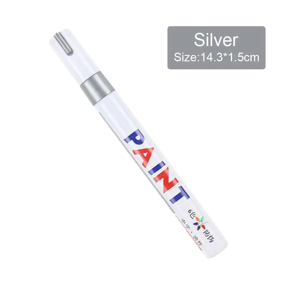 3pcs White Paint Pen Paint Markers Waterproof Car Tyre Oil-Based Paint Pen Set Quick Dry And Permanent