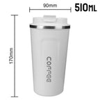 Thermo Cafe Double Stainless Steel Coffee Mug for Tea Water Coffee 380/510ML Leak_Proof Travel Thermo Cup Car Thermos Mug