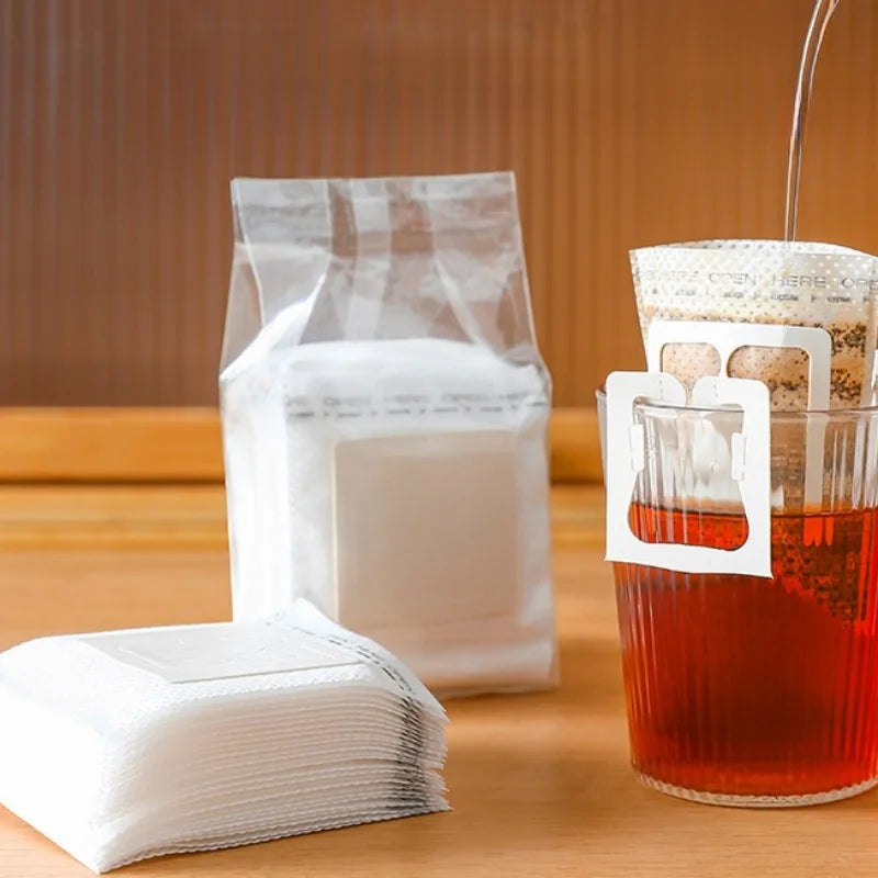50/100pcs Coffee Filter Paper Bags Disposable Drip Coffee Bag Handle Hanging Ear Espresso Coffee Accessories Tea Tool