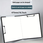 A4 File Folders Clipboard Writing Pad Memo Clip Board Double Clips Test Paper Storage Organizer For School Stationary Supplies