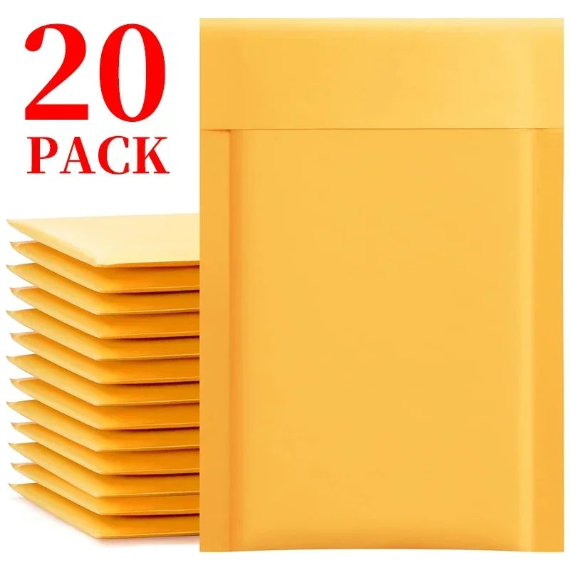 50-10Pack Kraft Bubble Mailers Self-Sealing Paper Envelopes Waterproof Cushioned Padded Foam Shipping Bags for Packaging