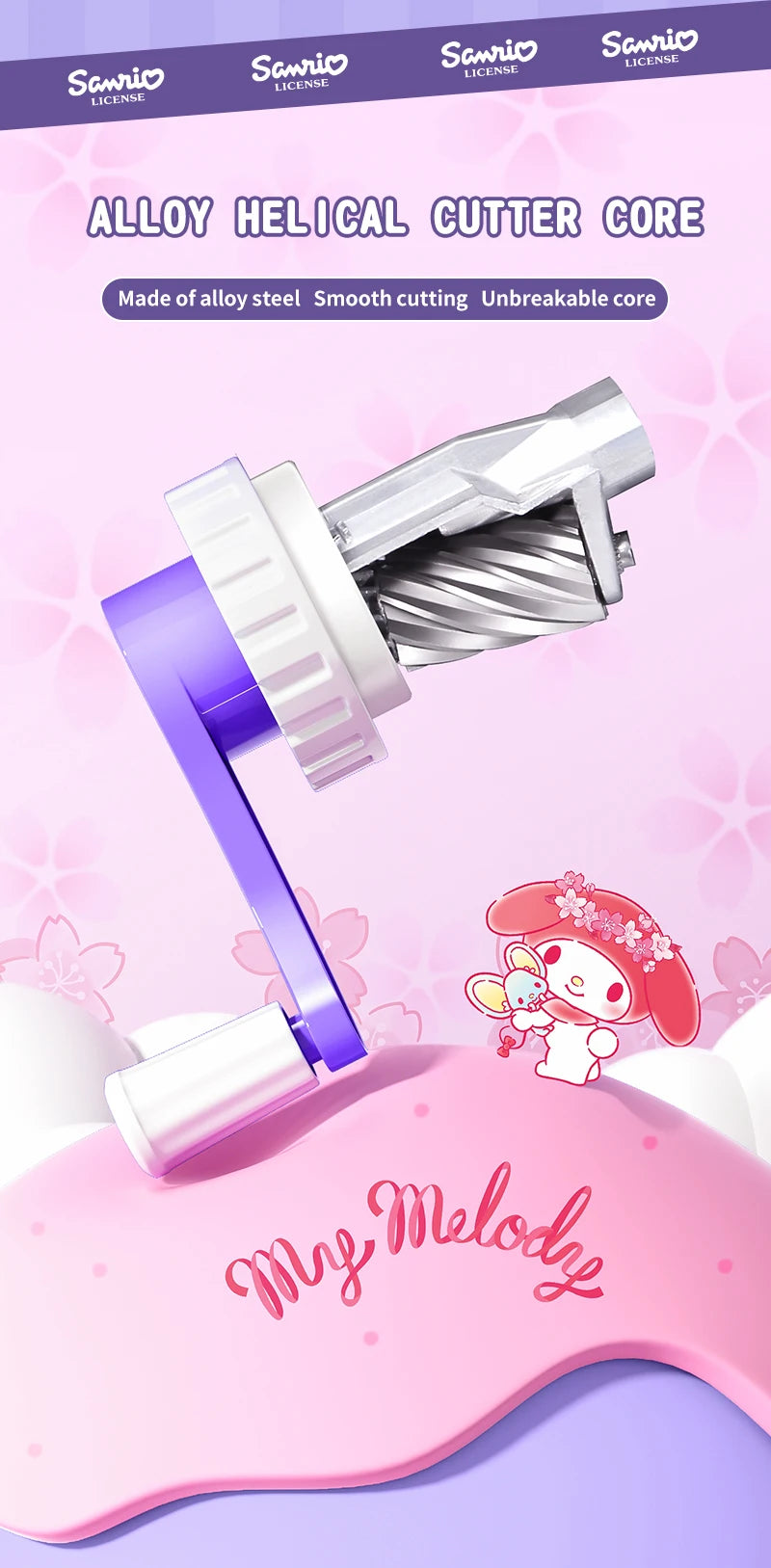 Sanrio Pencil Sharpener Fast Sharpening Easy to Use for Kids Students School Office Stationery Cute Anime Merch Kawaii Gift
