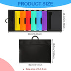 Wall-Mounted Expandable File Folder Organizer — Portable Hanging File Storage Pocket with 6 Pockets