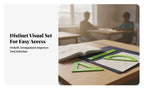 Blind Accessible Geometry Set Raised Markings Translucent Green Geometry Set