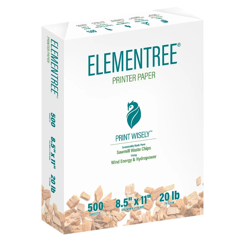 Eco Friendly Printer Paper 8.5 x 11 20 lb White Copy Paper Multipurpose Office Paper 500 Sheets Per Ream Sustainable Recycled Paper