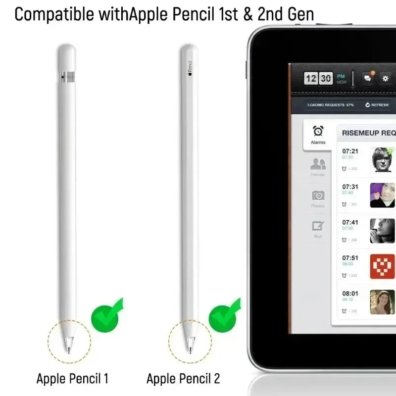 4-1Pcs Replacement Pencil Tips for Apple Pencil 1 2 3 Pro/USB-C Silicone Protective Cap Touch Screen Stylus Pen Nibs for IPencil