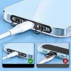 1/2/3Pcs Metal Phone Lanyard Side Hanging Patch For iPhone Stainless Steel Clip Double Buckle Phone Straps Gasket Connect Piece