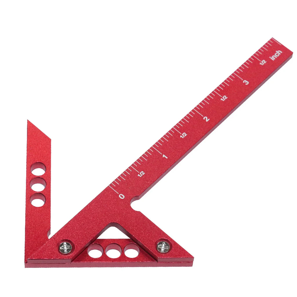 2pcs Center Finder and T-Square Hole Scribe Ruler Kit, Carpenter Center Measuring Tool, Metric & Inch Woodworking Projects Tool
