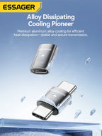Essager USB4.0 40Gbps OTG Converter 240W Power Delivery Right Angle USB C Data Transfer Adapter For Phone Macbook Tablet 8K60Hz