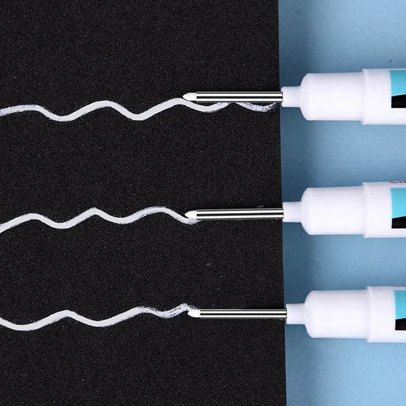 5/10PCS/Set 0.7mm 20mm Long Nib White Marker Pens Multi-Purpose Deep Hole Quick-drying Carpenter Oily Pen for Bathroom Wood