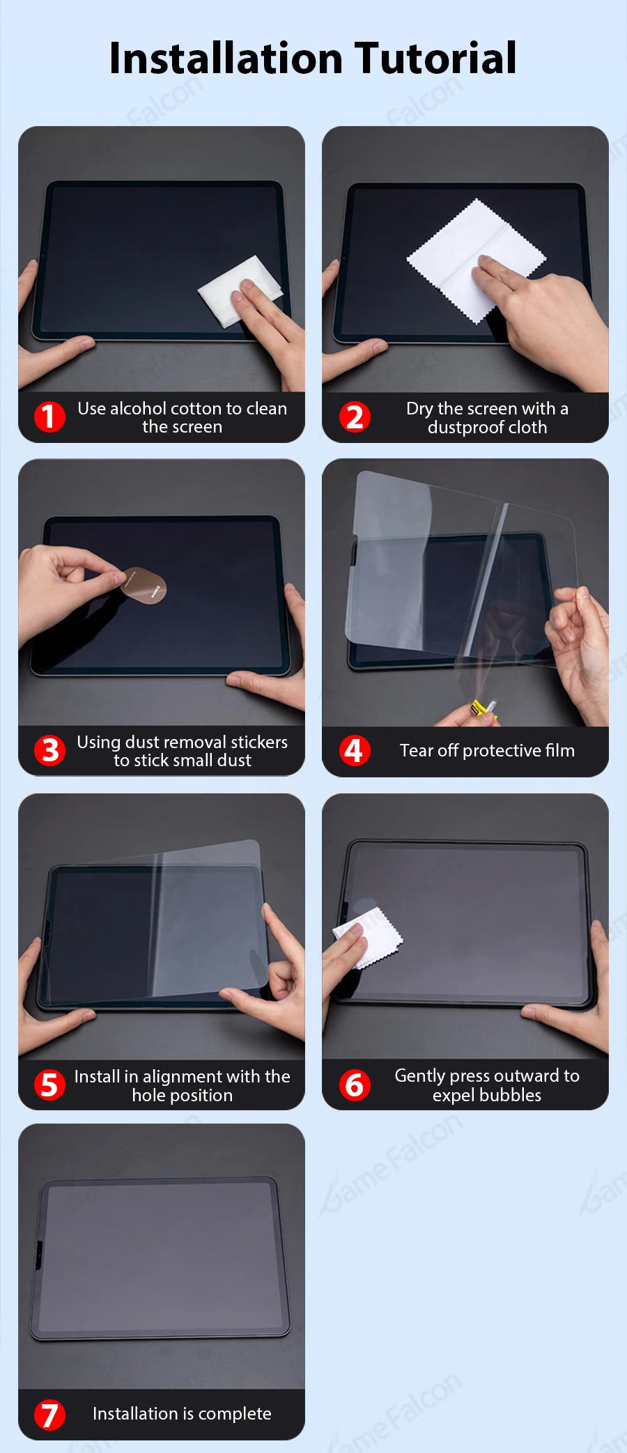 Tempered Glass Screen Protector For Ipad Pro 13 11th M5 M4 2025 12.9 A16 Air 11 5 4 M3 M2 10 9 9th 10th Generation Mini 7 6 Film