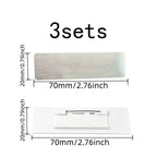 3 pcs Name Tag Brooches, Smooth Writable Area for Event Staff Badges, Durable Non-Fading great for Office Employee ID
