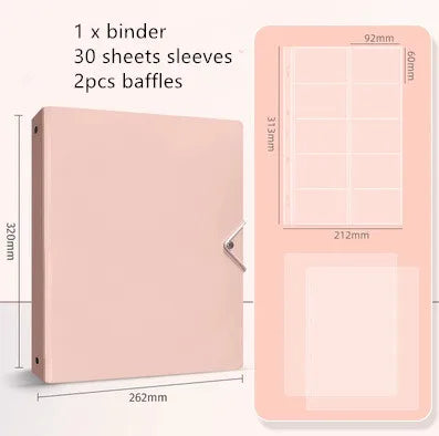 MINKYS Kawaii 5/6/9 Spaces 3 inch Kpop Photo Card Binder Large Capacity Idol Photocard Album Photocards Binder Collect Book
