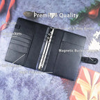 A5 Notebook Photocard Binder with 4 Pockets Sleeves, 6 Ring  PU Leather Binder Loose Leaf Personal Organizer Photo Binder Book