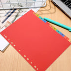 A4 Separated Loose Leaf Page Dividers Folder Number File PP Book Binder Plastic Binders Tabs Book Binder Dividers A4 Page Marker