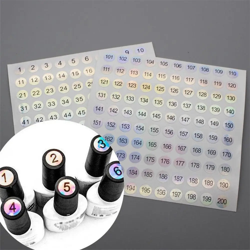 1-500 Classification Sticky Craft Package Label Distinguish Diamond Paint Storage Tags Digital Label Number Stickers Waterproof