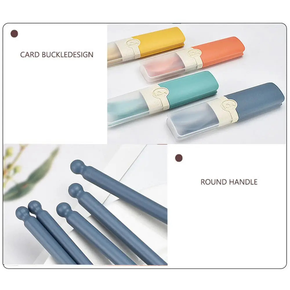 Wheat Straw Portable Reusable Spoon Fork Spoon Portable Cutlery Sets With Case Tableware Set