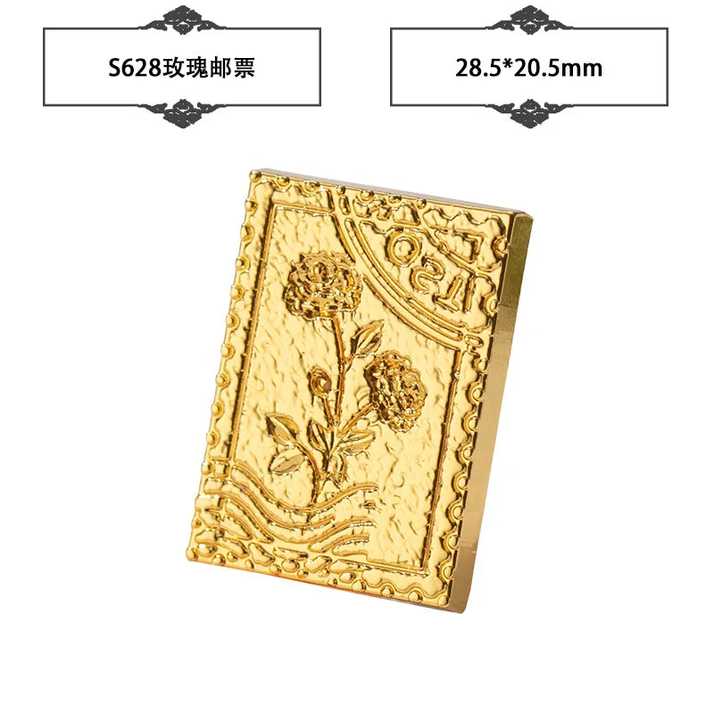 Plant Wax Stamp Seal Wax Print Thick Copper Head Carved Sealing Tool Holiday Party Invitation Letter Wedding Decorative