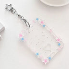Transparent Clear Acrylic 3 Inch Kpop Photocards Holder Photos Cards Star Holder Bags Pendant Star Chaser Card School Stationery