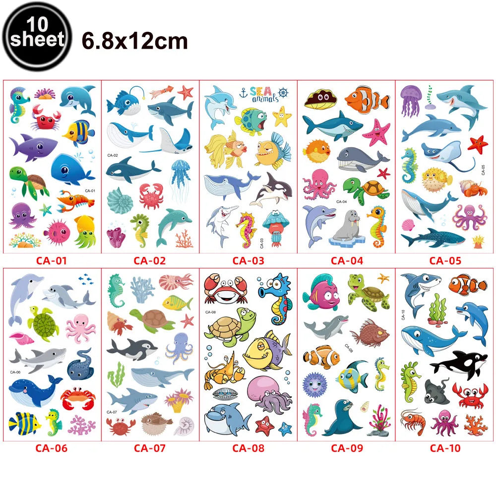 Sea Animal Theme Disposable Tableware Under The Sea Baby Shower Party Plates Napkins Cups Ocean Animals Birthday Party Supplies