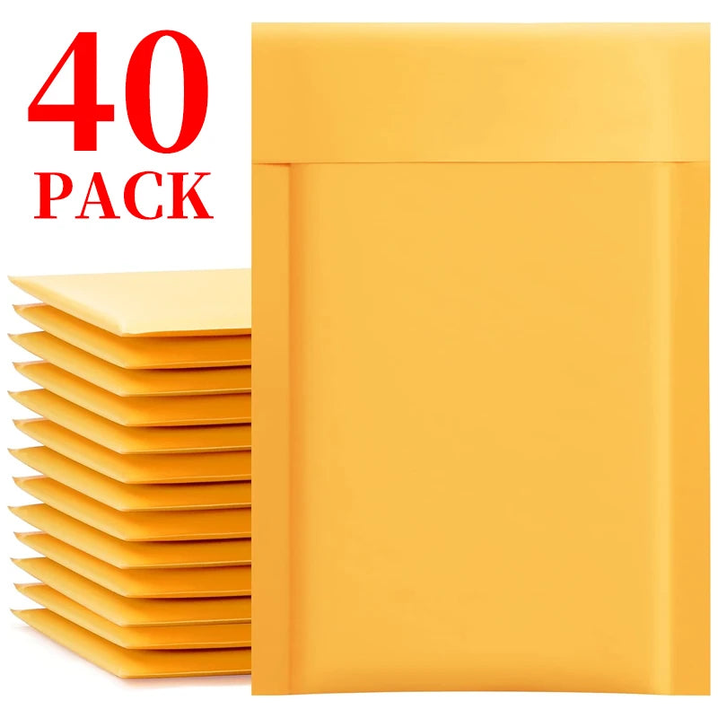 Kraft Paper Bubble Envelopes Bags Self Seal Adhesive Padded Bubble Mailers Shockproof Anti Drop Shipping Envelopes Mailing Bags