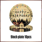 Stranger Theme Birthday Party Tableware Decoration American TV Paper Plate Napkin Banner Lights Alphabet Backdrops Kids Supplies