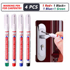 iLMH 4-40Pcs Deep Hole Long Nib Head Marker For Metal Perforating Pen Waterproof Bathroom Woodworking Decor Multi-Purpose Tool