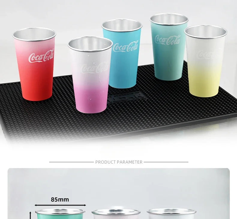 470ml Portable Aluminum Mug-CocaCola Cups ColorChanges When Cool Perfect for Cold Sensation Outdoor Camping Beer Cold DrinksCup