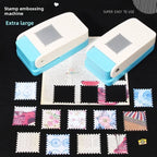 Extra Large 3.8*3.8cm Square Stamps and 3.8*3.2cm Rectangular Stamps DIY Handmade Punch Tool Effortless Stamp Embossing Machine